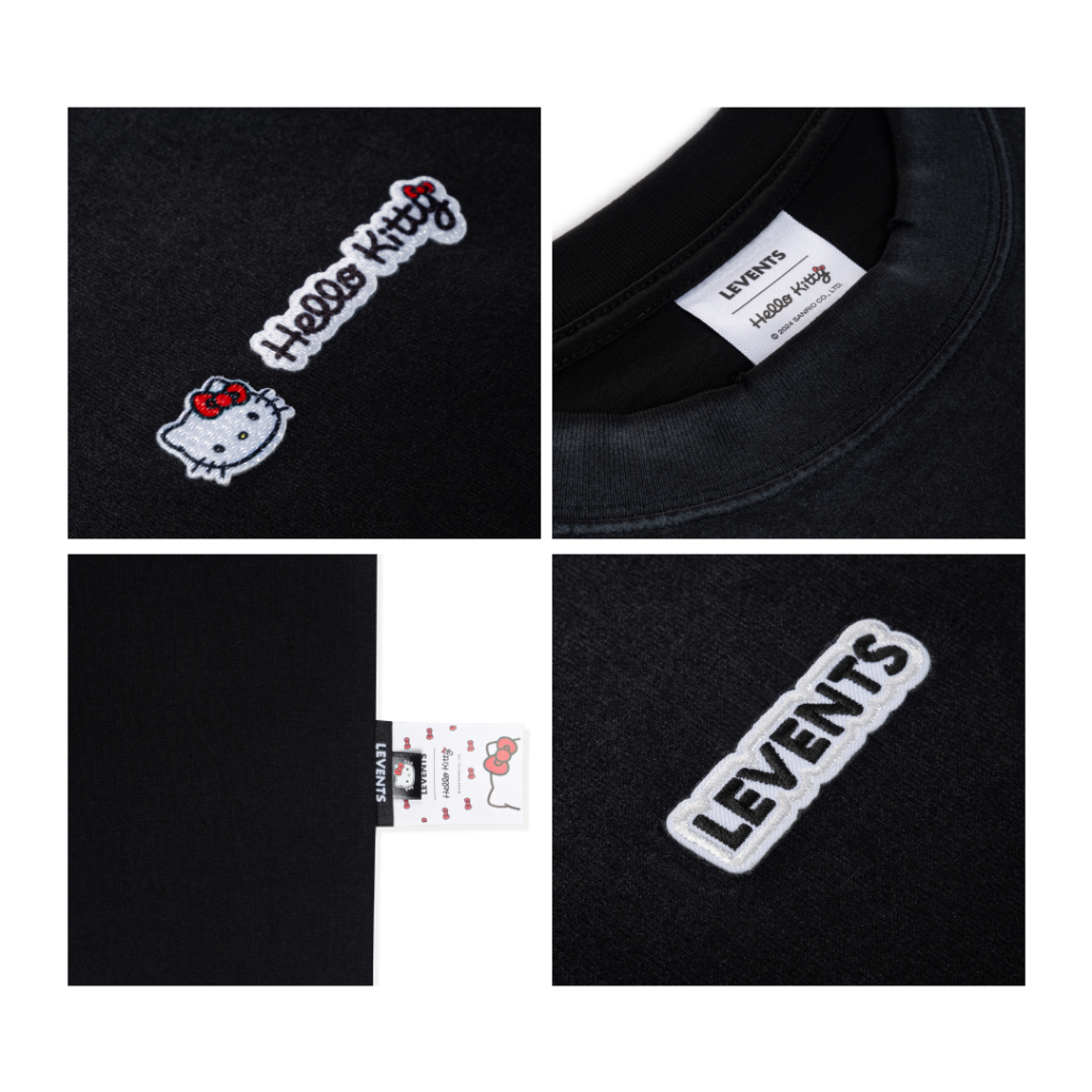Levents® x Hello Kitty | Áo Thun Small Kitty Boxy 2.0 Tee 100% Cotton T-shirt | BigBuy360 - bigbuy360.vn
