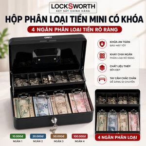 Két Tiền Thu Ngân DelixLocksworth Két Sắt Mini Hộp Tiền, Hộp Lưu Trữ Đựng Trang Sức Bảo Vệ Tài Sản, Hộp Tiền Tiết Kiệm
