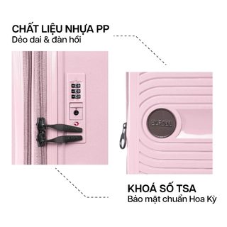 Combo 2 Vali Kéo MIAvn Pisani DEMILI - Size 20/24/28 Nhựa PP Bền Bỉ, Dây Kéo Đôi, Ngăn Nới Rộng, Bảo Hành Trọn Đời