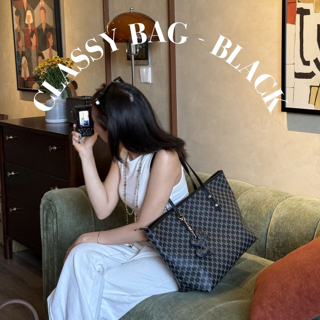 [Tặng Kèm Charm] Túi Tote Da Đi Học Đi Làm | Đựng Vừa Laptop | LEBOW