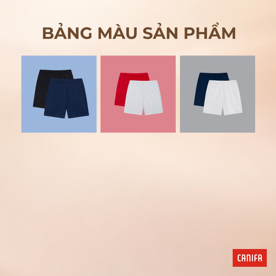 Combo 2 quần shorts mặc nhà bé trai CANIFA chất liệu cotton pha mềm mịn chuẩn OEKO-TEX 2LA26S003