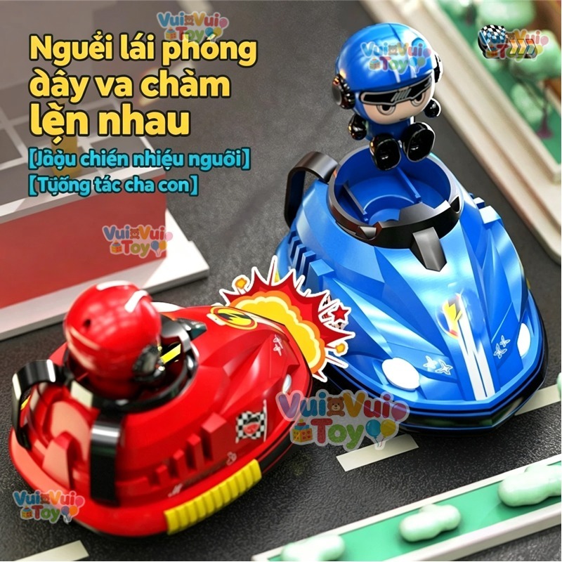 Xe đụng drift điều khiển từ xa Đối kháng 2 người cho bé, tăng cường tương tác giữa cha mẹ và con cái