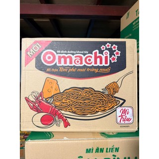 Thùng 30 Gói Mì Trộn Omachi Xốt Tôm Phô Mai Trứng Muối 82gram