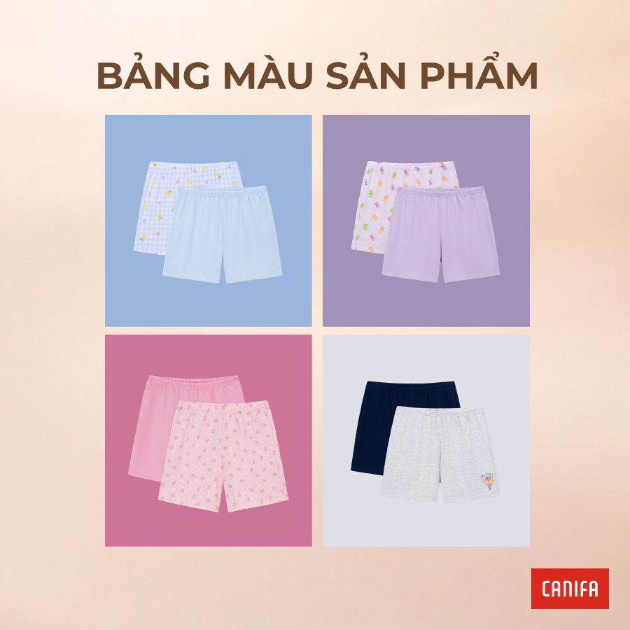 Combo 2 quần mặc nhà bé gái CANIFA chất liệu mềm mại thoáng mát mix màu 1LA26S003