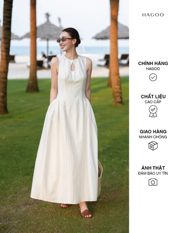 Váy tơ nữ dáng dài bổ can phồng hông HAGOO thiết kế tôn dáng phù hợp đi chơi đi du lịch [V9073]