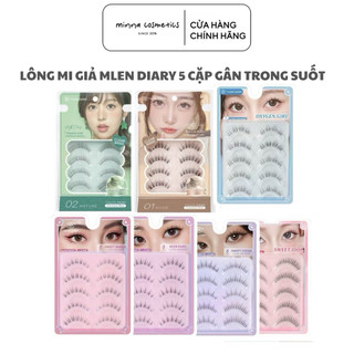 [Mlen diary] Lông Mi Giả Mlen Diary Gân Trong Suốt Dạng Mi Cụm 4D Màu 01 Nude, 02 Nature, Oxygen Girl, Sweet