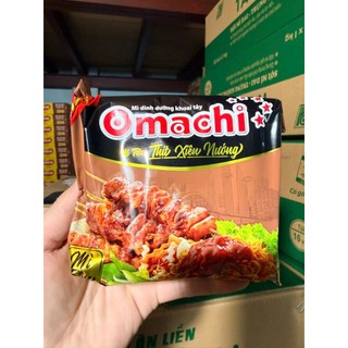 Thùng 30 Gói Mì Trộn Omachi Vị Thịt Xiêng Nướng 82gram