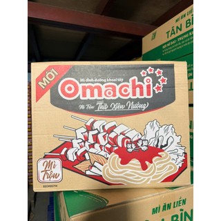 Thùng 30 Gói Mì Trộn Omachi Vị Thịt Xiêng Nướng 82gram
