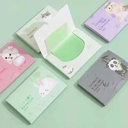 🍨Tagee Set 100 Giấy Thấm Dầu Chiết Xuất Trà Xanh / Trà Xanh Chất Lượng Cao