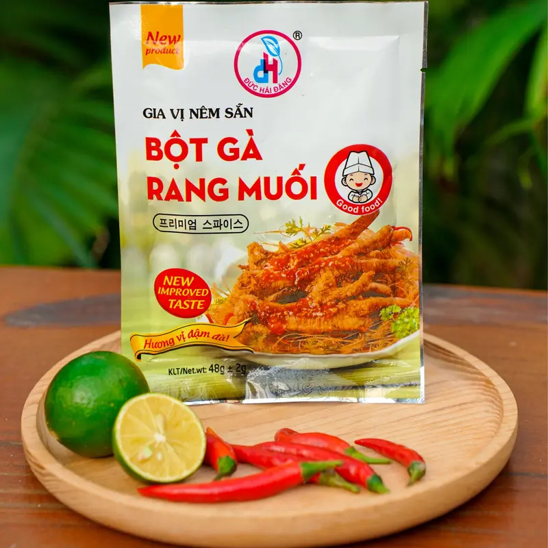 Bột Gà Rang Muối Đức Hải Gia vị tẩm ướp Chiên giòn Đậm đà Thơm Ngon Gói 48g, 400g - Đức hải Food