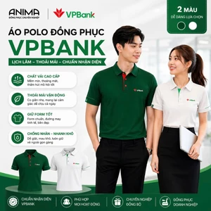 Áo VPBank nam, nữ chuẩn mẫu nhận diện form đẹp vải thoáng mát giúp hút ẩm gấp 2 lần, áo polo ANIMA