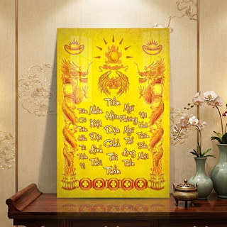 Tranh Treo Tường Bài Vị - Tranh Laminate Tráng Gương Treo Phòng Thờ (60x90cm)