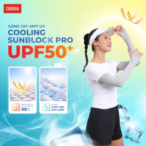 Găng tay chống nắng unisex người lớn CANIFA chất liệu co giãn ôm tay chống tia UV PS26 5AV26S001