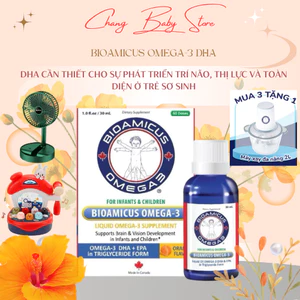 BioAmicus Omega 3 Vị ngon độc quyền chai 30ml date mới