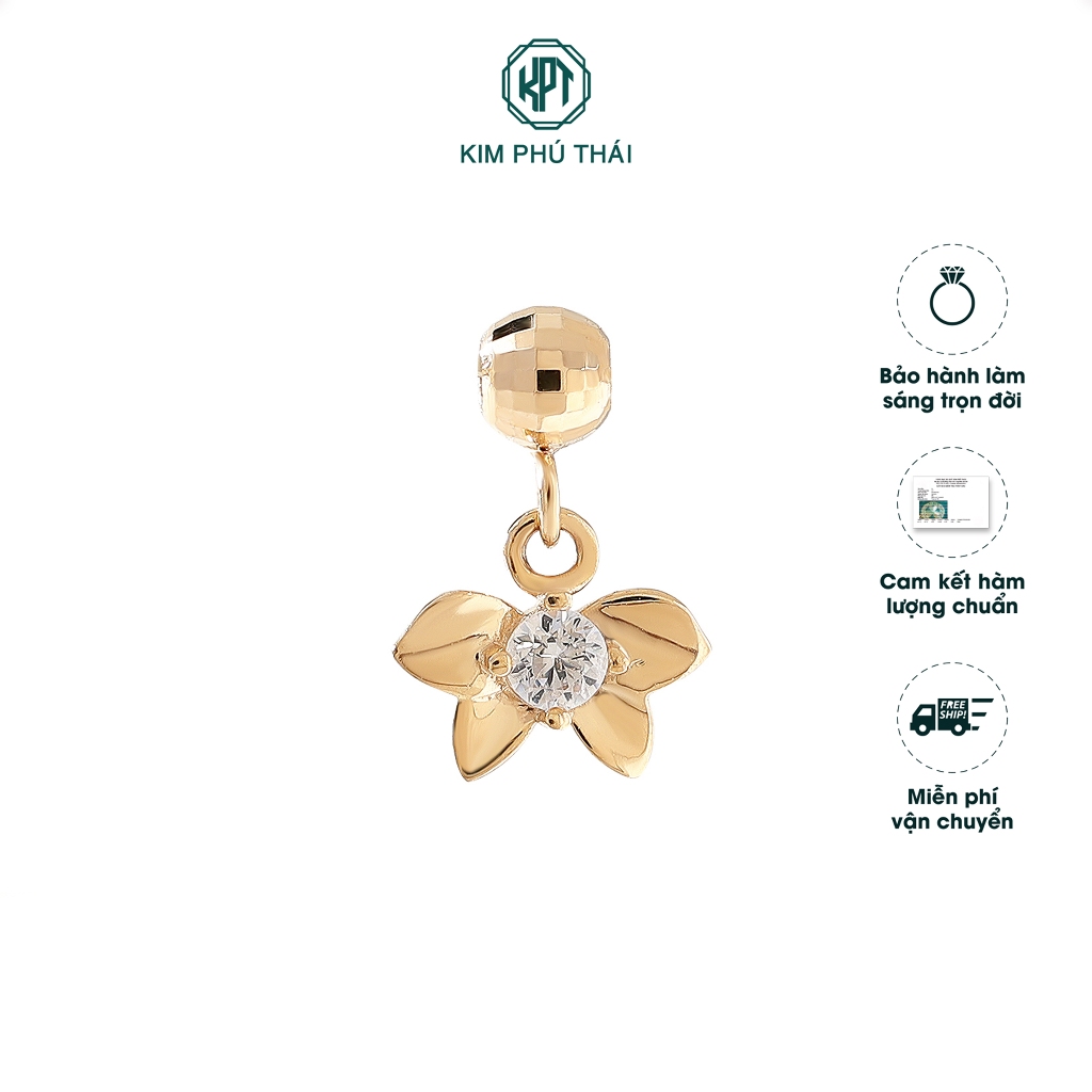 Charm Nữ KIM PHÚ THÁI Vàng 10K Thiết Kế Hồ Điệp Đính Đá CZ Cao Cấp – C23