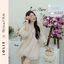 Áo Voan Tơ Bồng Kiểu Dáng Tiểu Thư Đính Hoa Trước Ngực JOLIE