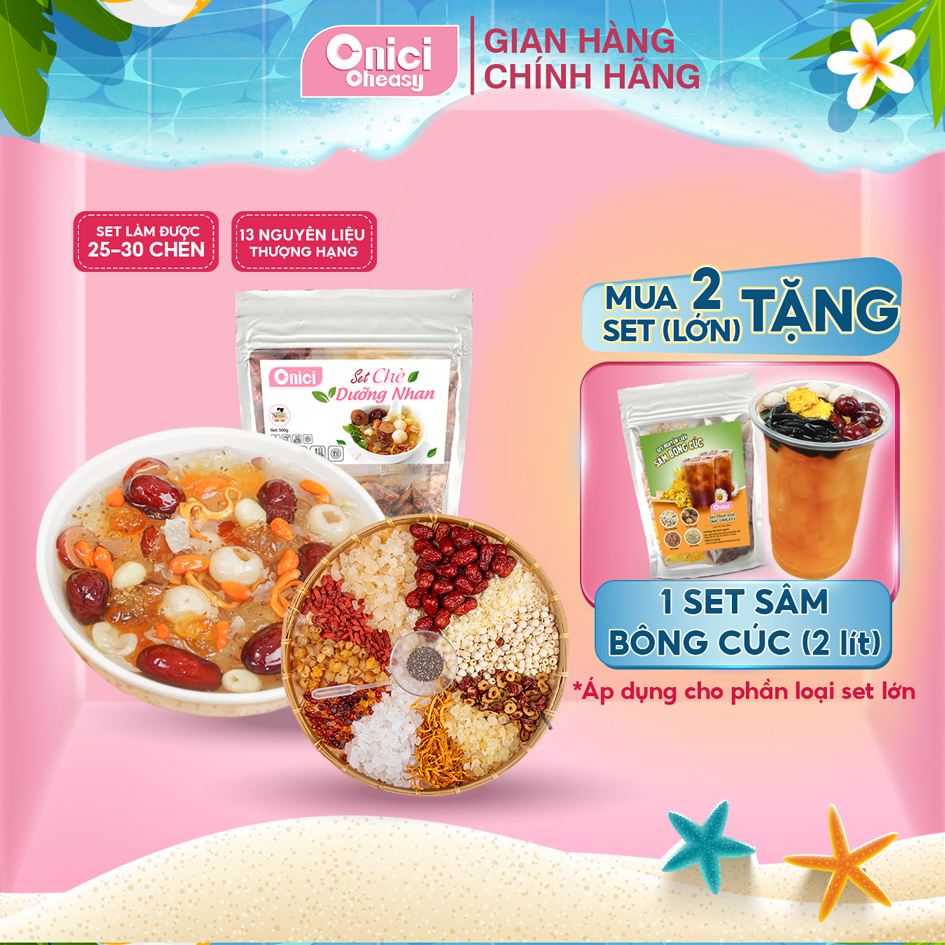Set nguyên liệu nấu chè dưỡng nhan 25 30 chén Bếp Của Mẹ Onici