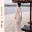 Váy Hai Dây Ren Thêu Hoa Nổi Dáng Ôm Body Thiết Kế Tiểu Thư JOLIE