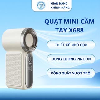 [XẢ HÀNG] Quạt Mini Cầm Tay X688 Tốc Độ Cao Sạc USB Thiết Kế Tuabin Gió Mạnh Nhỏ Gọn Tiện Lợi