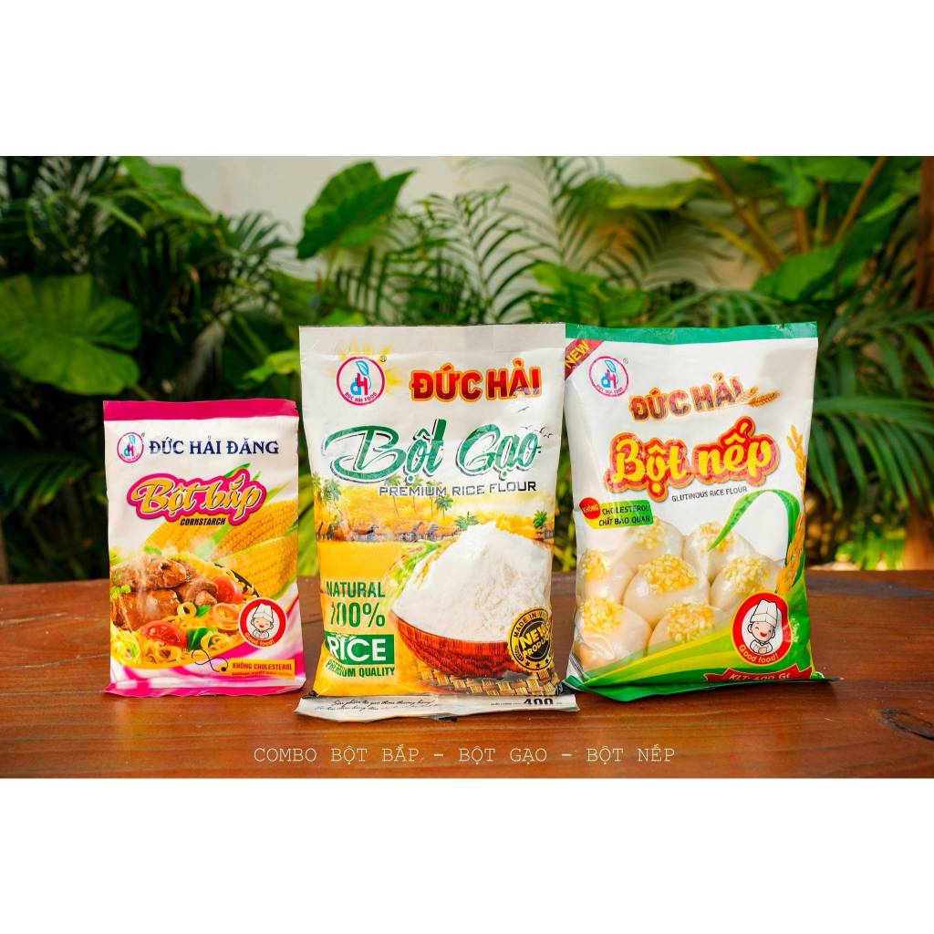 Bột Gạo Đức Hải Nguyên Chất 400G 100% Bột Gạo Tự Nhiên Làm Bánh Mịn Thơm Dễ Dùng - Đức Hải Food