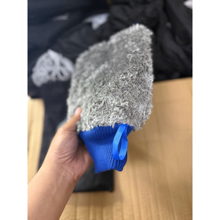 Găng tay rửa xe lông microfiber cao cấp kèm túi đựng