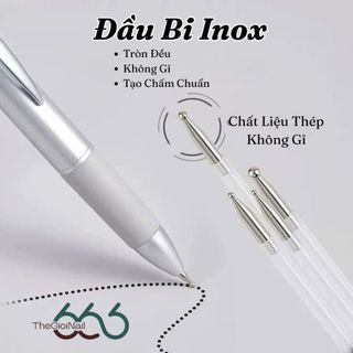 Bút Chấm Nail 5in1 Đa Năng – 4 Đầu Dotting Tool + Đầu Chà Tráng Gương, Bút Vẽ Nail, Chrome Tiện Lợi THEGIOINAIL666