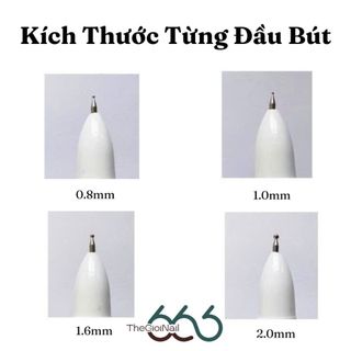 Bút Chấm Nail 5in1 Đa Năng – 4 Đầu Dotting Tool + Đầu Chà Tráng Gương, Bút Vẽ Nail, Chrome Tiện Lợi THEGIOINAIL666