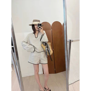 𝗟𝗲- Set Linen tay dài chạy viền