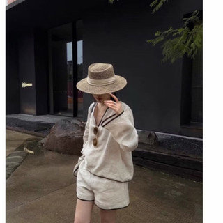 𝗟𝗲 𝗟𝗶𝗻𝗲𝗻-| LY LINEN | Set Linen tay dài chạy viền