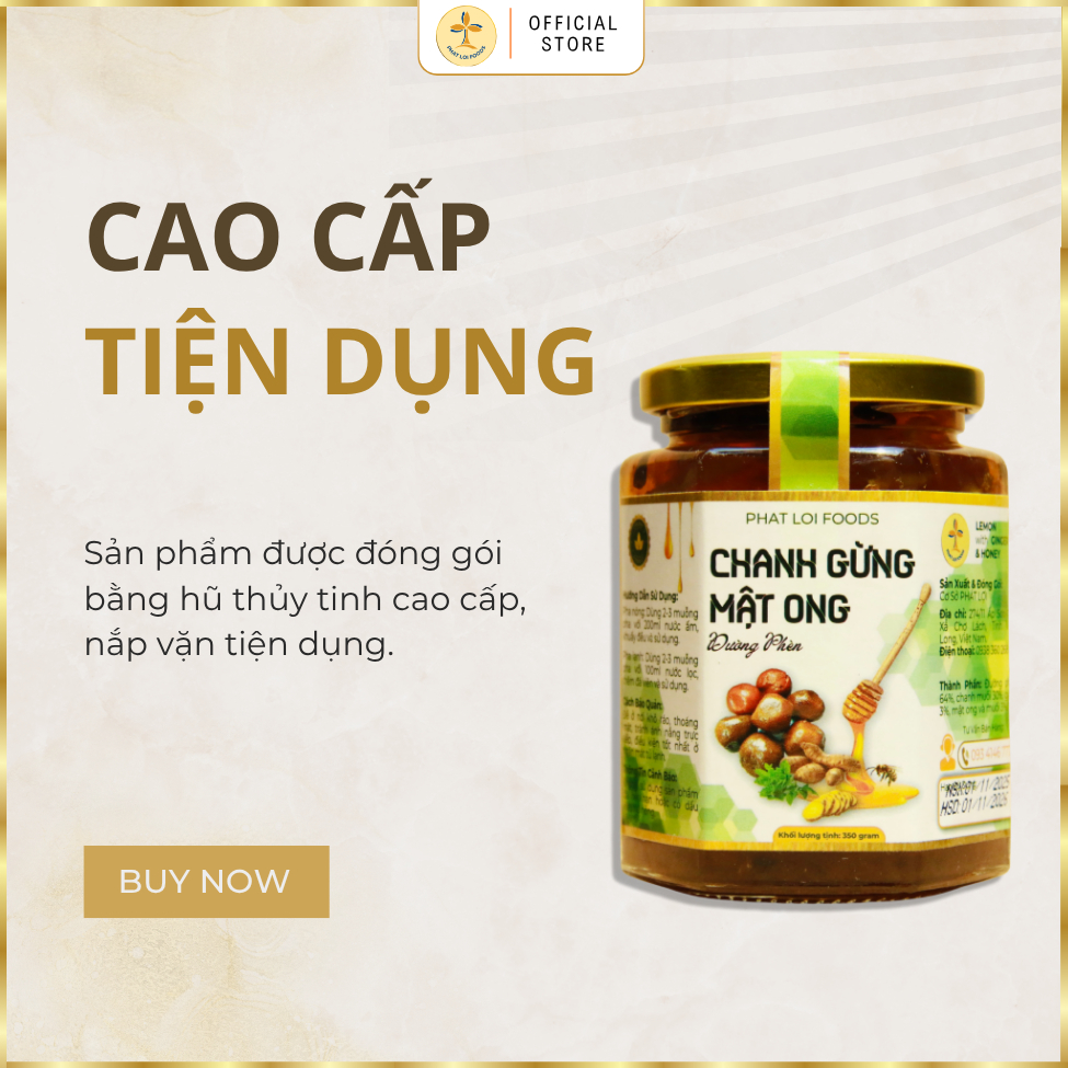 CHANH GỪNG MẬT ONG ĐƯỜNG PHÈN - PHAT LOI  FOODS - Thành phần tự nhiên, KHỐI LƯỢNG THỰC, hoả tốc