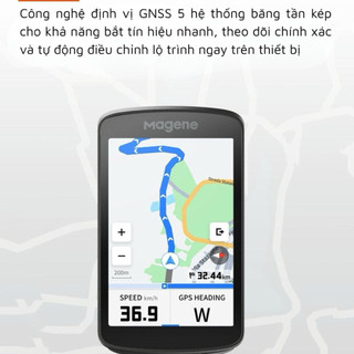 [Chính Hãng]Đồng Hồ Xe Đạp Magene C706 GPS, Màn hình Cảm Ứng 3.3", IPX7, WiFi, Bluetooth 5.0, ANT+, Sạc 3h, 76g, Pin 24h