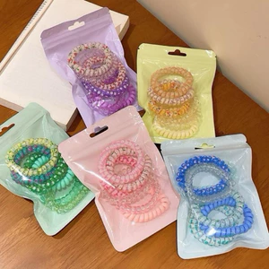 Set 6 Dây Cột Tóc Lò Xo Xoắn Mix Màu Siêu Xinh!!