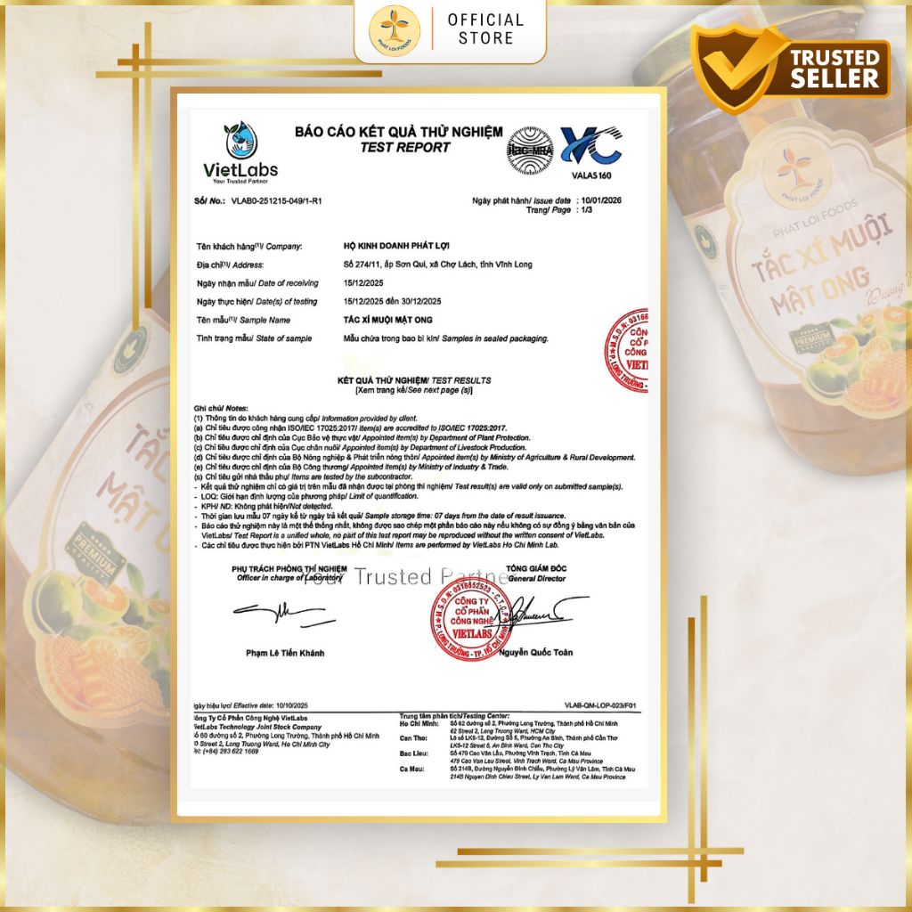 TẮC XÍ MUỘI MẬT ONG ĐƯỜNG PHÈN - PHAT LOI FOODS - không chất bảo quản, tiện dụng dễ dùng