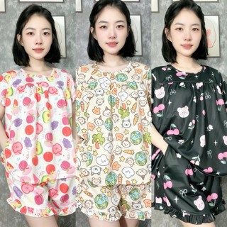 BỘ ĐÙI THUN TĂM TAY BÈO QUẦN ĐÙI ÁO DÁNG BABYDOOL IN HỌA TIẾT CÓ 2 SIZE 40KG ĐÉN 80KG