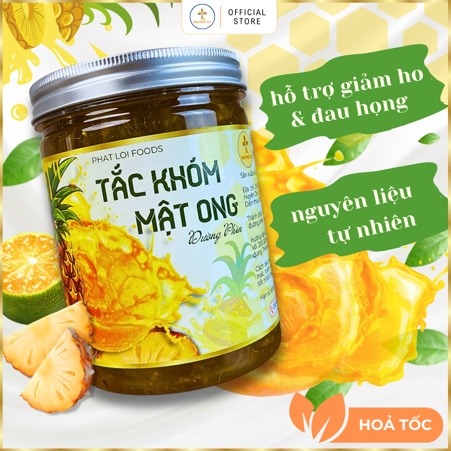 Tắc Khóm Mật Ong Đường Phèn 600gram - Phat Loi Foods - Nguyên liệu tự nhiên, giải khát cực đã