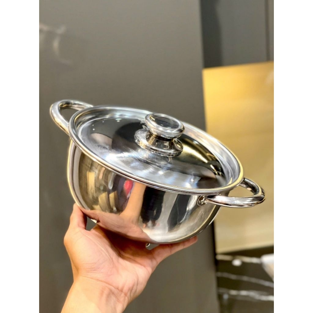 Nồi Bầu inox 430 đáy từ. HKM maggi