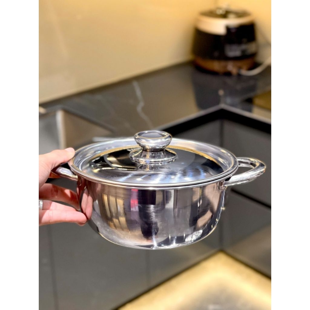 Nồi Bầu inox 430 đáy từ. HKM maggi