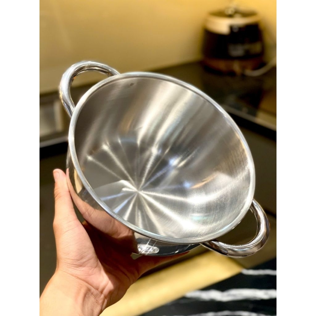Nồi Bầu inox 430 đáy từ. HKM maggi
