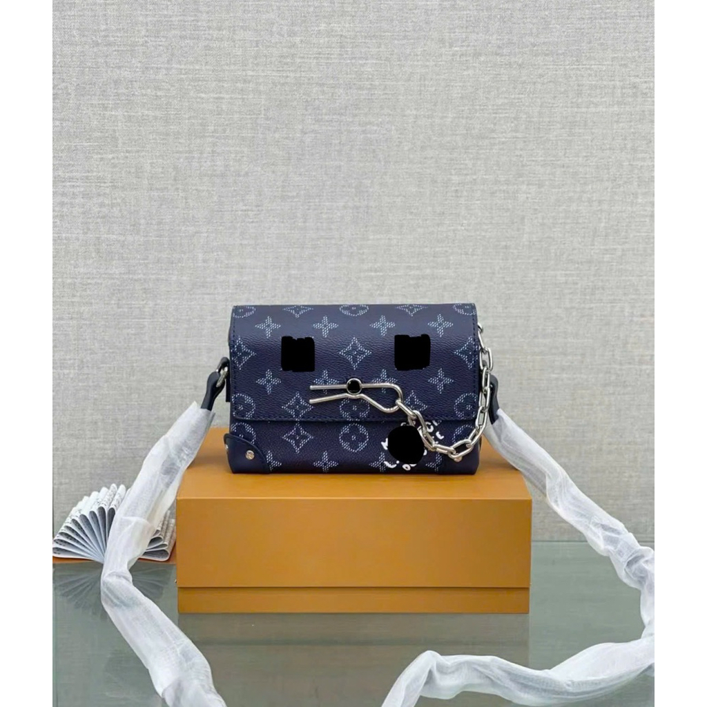 ⚡️[Hight Quality] Túi Đeo Chéo Nam Nữ \/ Navy Blue Full Box - Điểm Nhấn Ghim Phối Màu Cao Cấp Loại 1