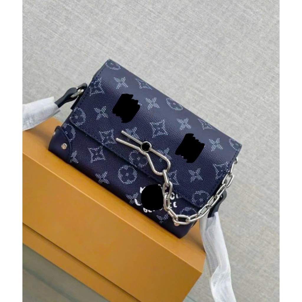 ⚡️[Hight Quality] Túi Đeo Chéo Nam Nữ \/ Navy Blue Full Box - Điểm Nhấn Ghim Phối Màu Cao Cấp Loại 1