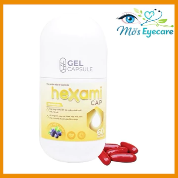 Viên uống bổ mắt Hexami Cap bổ sung dưỡng chất tăng cường thị lực mắt, lọ 60 viên, date 2/2028