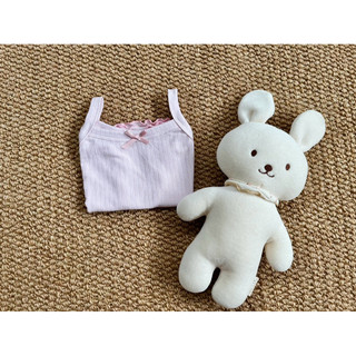 Bộ 2 dây cotton gân lụa bèo gấu siêu xinh cho bé gái