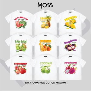 MOSS.STU "BST FRESH & JUICY" ÁO THUN BOXY TRÁI CÂY MÙA HÈ - ÁO THUN BOXY ĐI BIỂN - COTTON 100% 260GSM