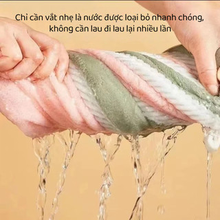 Siêu Thấm/Mềm Mại Mũ Trùm Tóc Khô Cực Nhanh Chất Liệu San Hô Dày Dặn - Khăn Trùm Tóc/Đội Đầu/Tắm Xông Hơi