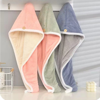Siêu Thấm/Mềm Mại Mũ Trùm Tóc Khô Cực Nhanh Chất Liệu San Hô Dày Dặn - Khăn Trùm Tóc/Đội Đầu/Tắm Xông Hơi