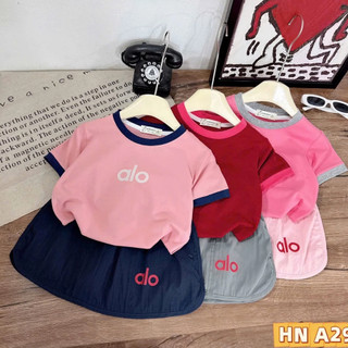 Bộ Bé Gái Mùa Hè, Bộ Quần Áo Bé Gái mẫu Alo, Hello dễ thương fom rộng chất vải cotton mềm mát cho bé 7-47kg