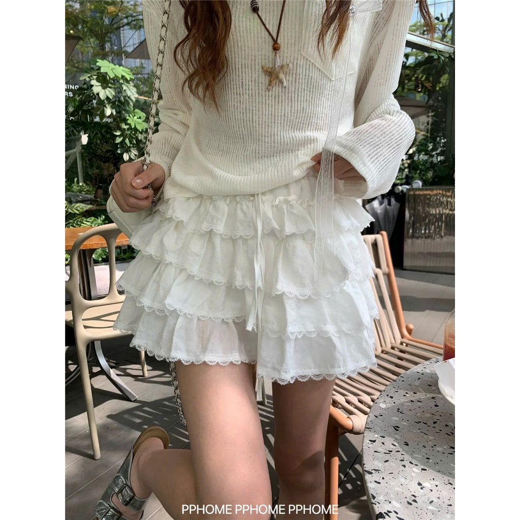Rosy Skirt (TSW) Chân váy xếp tầng phối ren Nữ the.sweaterweather