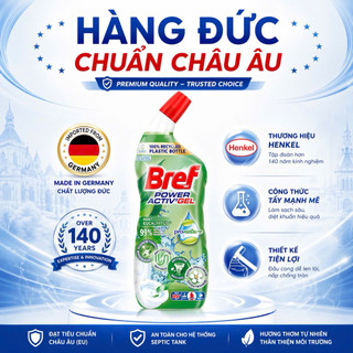 Tẩy bồn cầu Bref Đức 750ml Gel 4in1 sạch sâu, diệt khuẩn, đánh bay cặn vôi, làm sạch đường ống, khử mùi - thơm mát