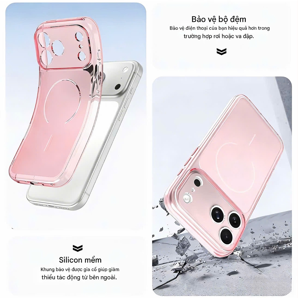 Case iPhone Silicon Mềm, Camera Nhám Chống Xước  Biến Thành Iphone 17– dành cho iP 11 Đến iP 17 Series