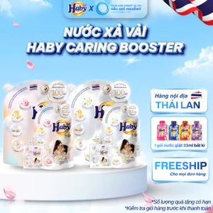 Nước Xả Vải HABY CARING BOOSTER - Đậm Đặc Dịu Nhẹ An Toàn Hương Hoa Nhật Bản